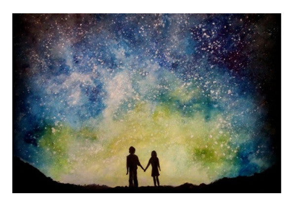 Starry night love Wall Art