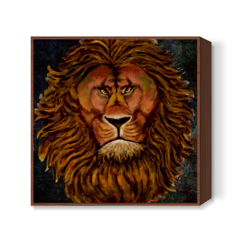 Wild Lion Square Art Prints