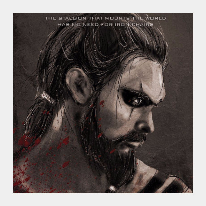 Square Art Prints, Khal Drogo, Game of thrones