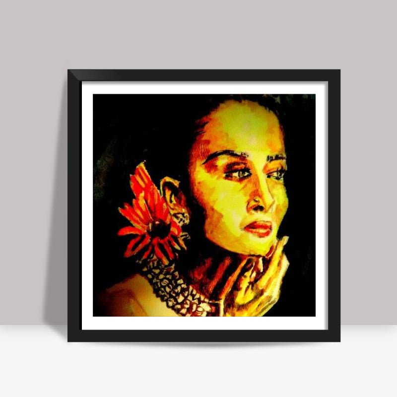 lady Square Art Prints