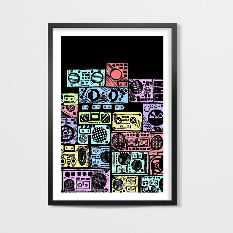 music boom box Wall Art | Artist bhaumik