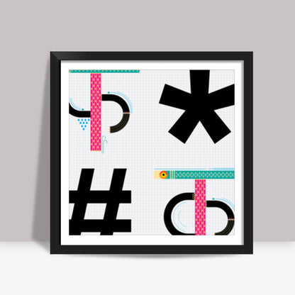 Hindi Typo Square Art Prints