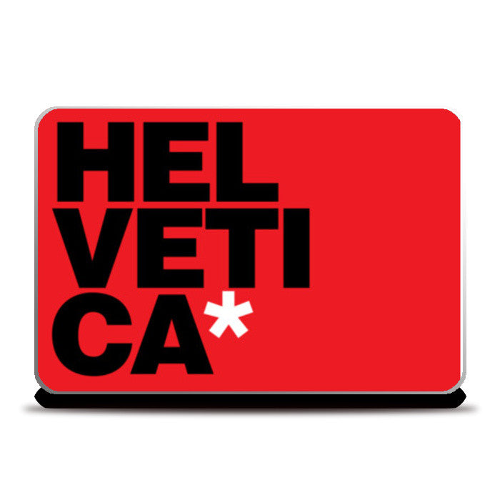 Laptop Skins, Simply Helvetica Black & Red Laptop Skins