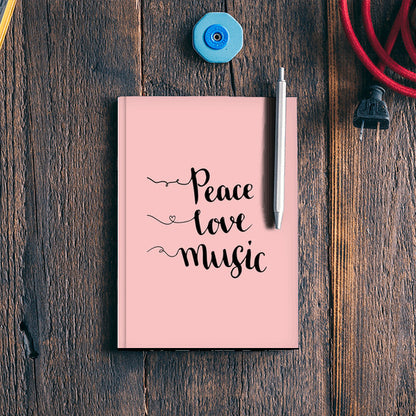 Peace Love Music  Notebook