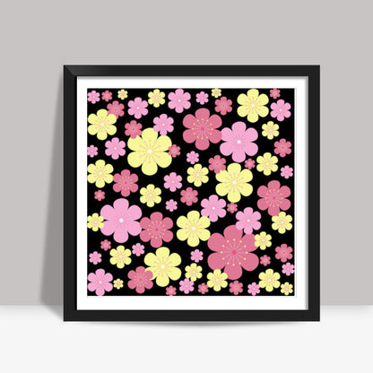 Blossom Black Square Art Prints