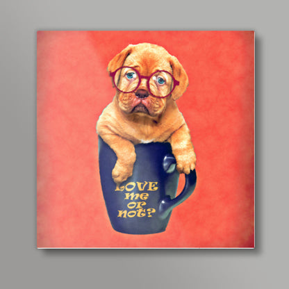 cute dog Square Art Prints