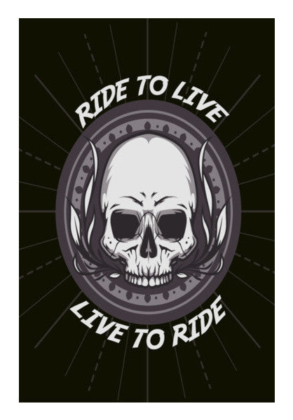 Skull  Bike Rider Art PosterGully Specials