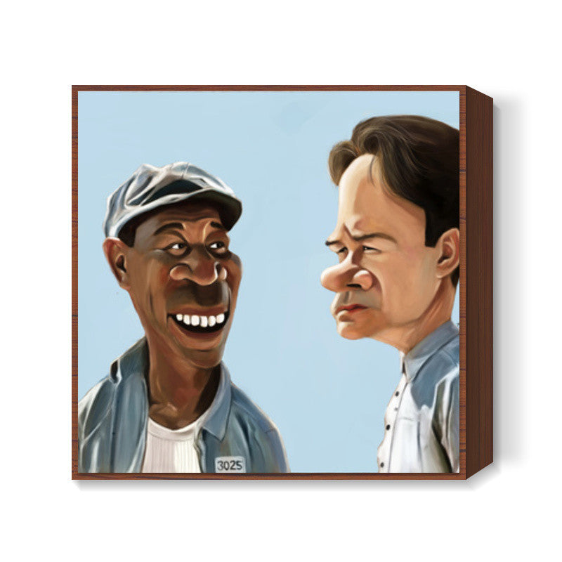 The Shawshank Redemption Caricature Square Art Prints