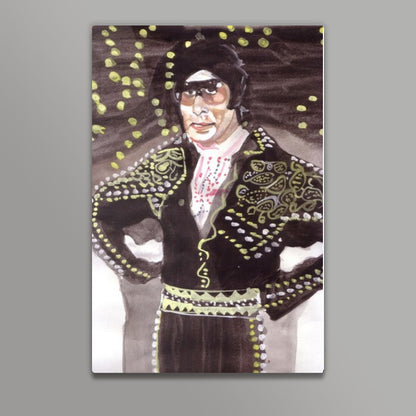 Bollywood superstar Amitabh Bachchan lent great energy to the song Saara Zamana, Haseeno ka Deewana Wall Art