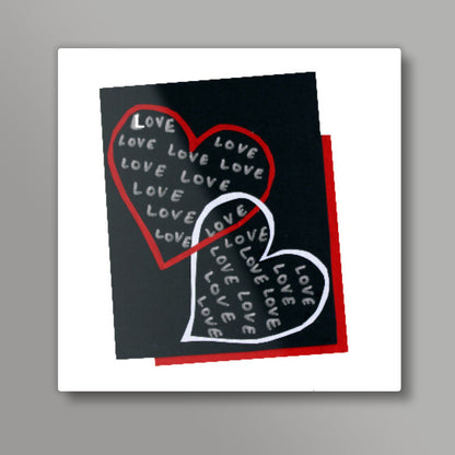 Hearts Filled With Love Square Art Print