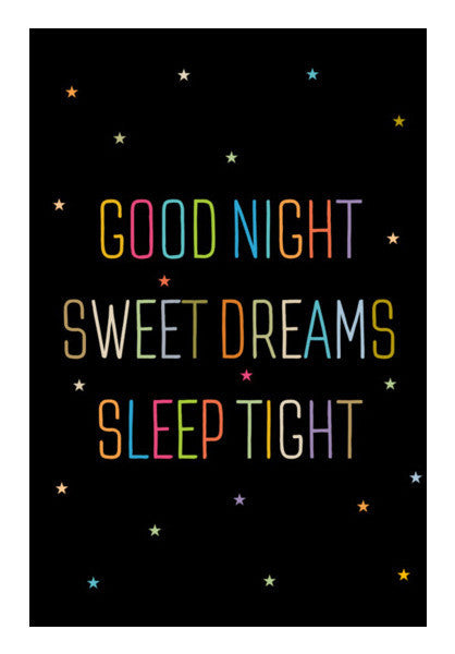 Good Night Sweet Dreams Sleep Tight Art PosterGully Specials