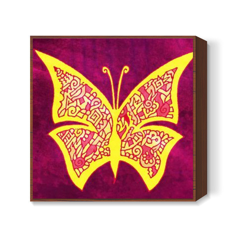 Butterfly Zenscrawl Art Square | Meghnanimous