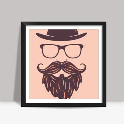 Beard Hipster Square Art Prints