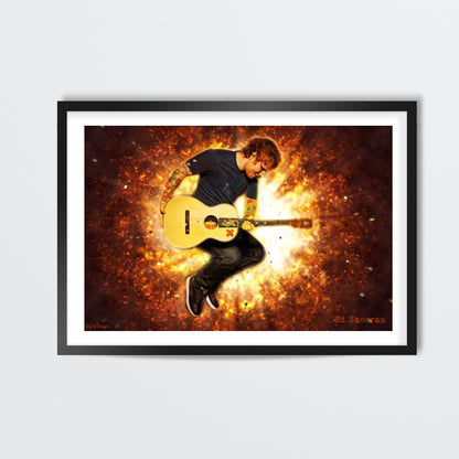 Ed Sheeran Fire Wall Art