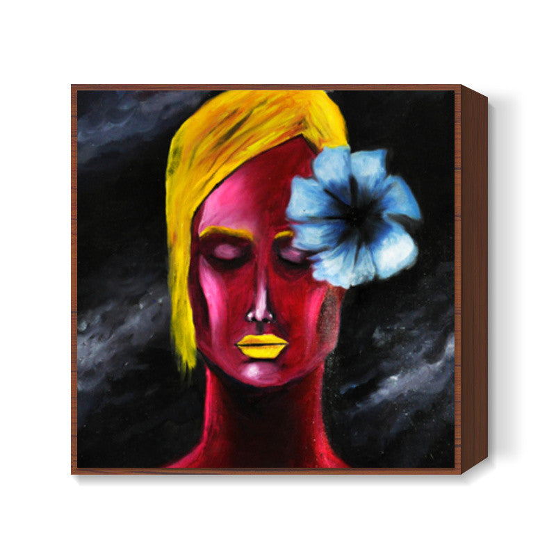 Flower Lady Square Art Prints