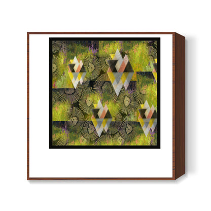 Abstract olive green wall art  Square Art Prints