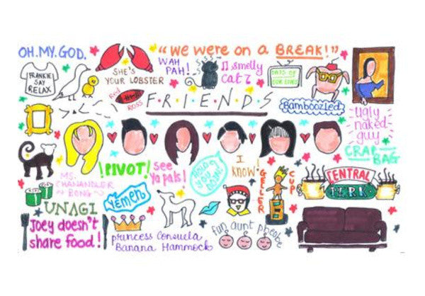 FRIENDS Doodle Wall Art