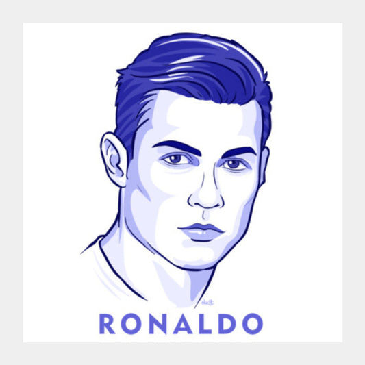 Square Art Prints, Football Legends - Ronaldo Square Art Prints