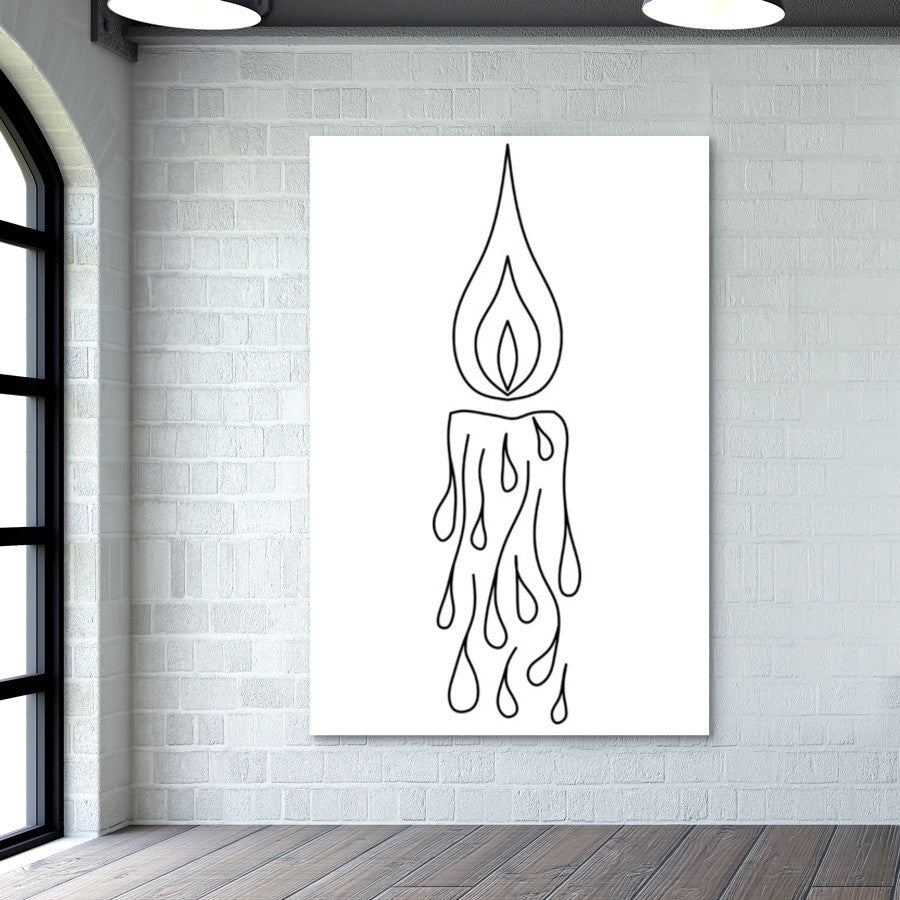 minimalist candel art  Wall Art