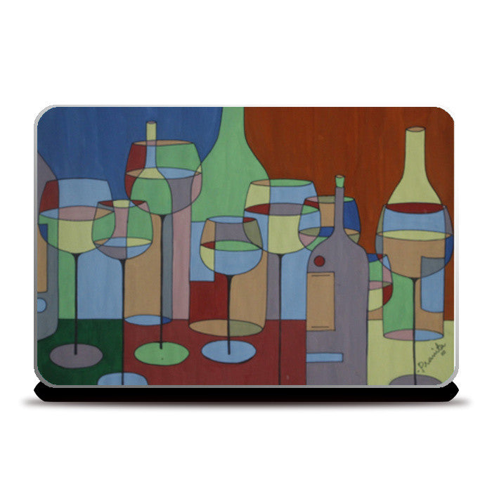 Wine Bottles Abstract Laptop Skins