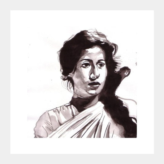 Square Art Prints, Madhubala enchants with her simplicity Square Art Prints