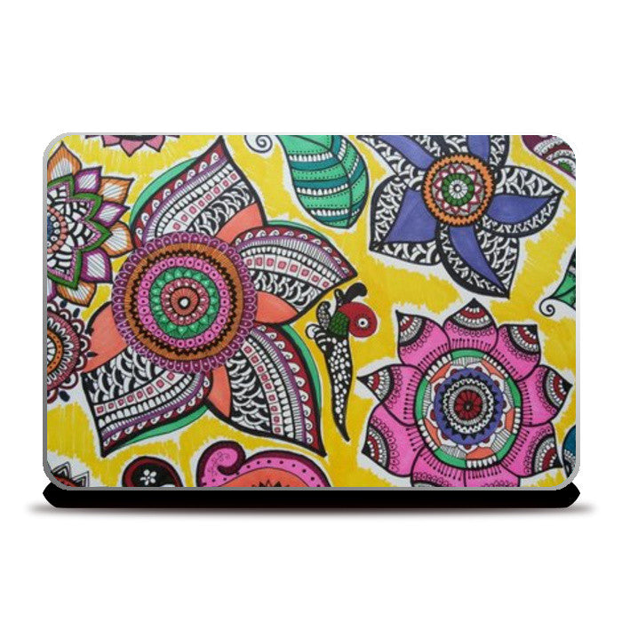 Laptop Skins, Happy Flowers Laptop Skins