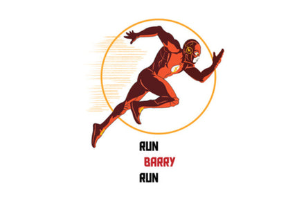 RUN BARRY RUN, THE FLASH, HARRISON WELLS QUOTES, DC COMICS WALL ART Wall Art