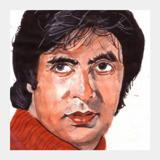 Square Art Prints, Amitabh Bachchan is the evergreen superstar Square Art Prints