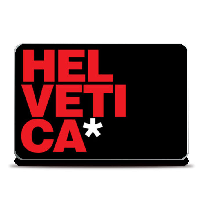 Laptop Skins, Simply Helvetica Red & Black Laptop Skins