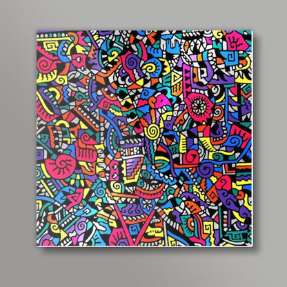 Disco Zenscrawl Square Art Prints