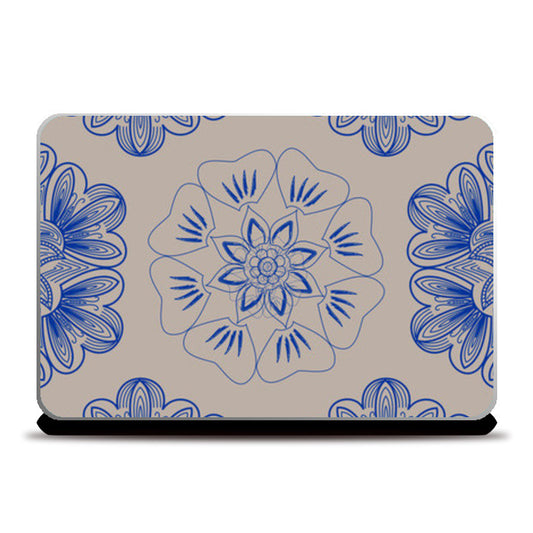 Gold Flower Laptop Skins