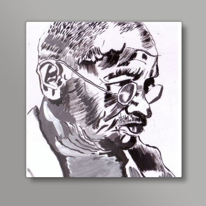 Mahatma Gandhis definition of true patriotism was to wipe every tear from every eye Square Art Prints