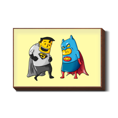 Batman Superman Costume Mix Wall Art