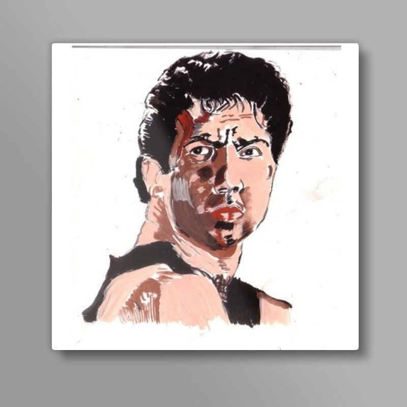 RAGE is a part of couRAGE- Sunny Deol Square Art Prints