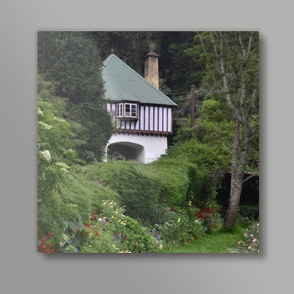 Forest Cottage Square Art Prints