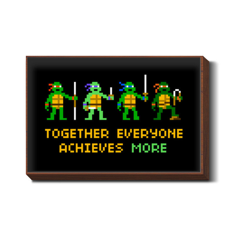 Pixelvana - Together everyone achieves more pixel motivational poster Wall Art