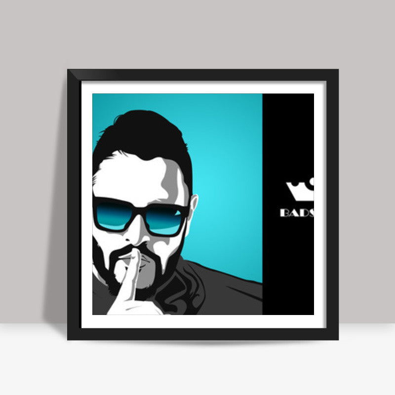 Badshah Vector Illustration Square Art Prints