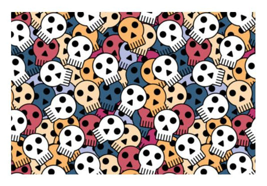 PosterGully Specials, simple halloween skull  Wall Art