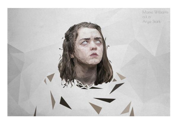 PosterGully Specials, maisie williams arya stark minimalist polygon art Wall Art