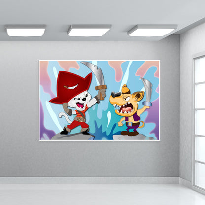 Pirate Fight Wall Art